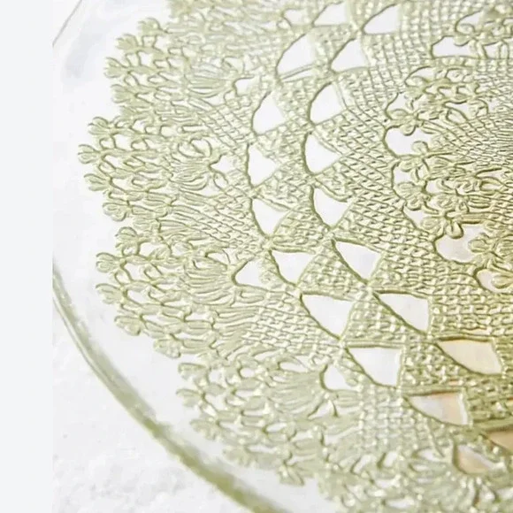 NWT Anthropologie Metallic Lace Cake Stand - Picture 2 of 14